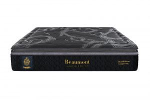 Nệm lò xo cao cấp Dunlopillo CoolSilk Black Beaumont 38cm – mặt chính diện