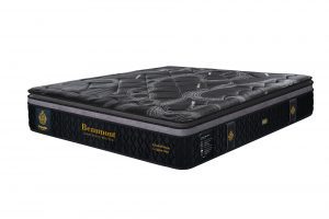Nệm lò xo cao cấp Dunlopillo CoolSilk Black Beaumont 38cm – góc nghiêng phải