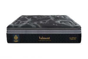 Nệm lò xo cao cấp Dunlopillo CoolSilk Black Valmont 42cm – mặt chính diện