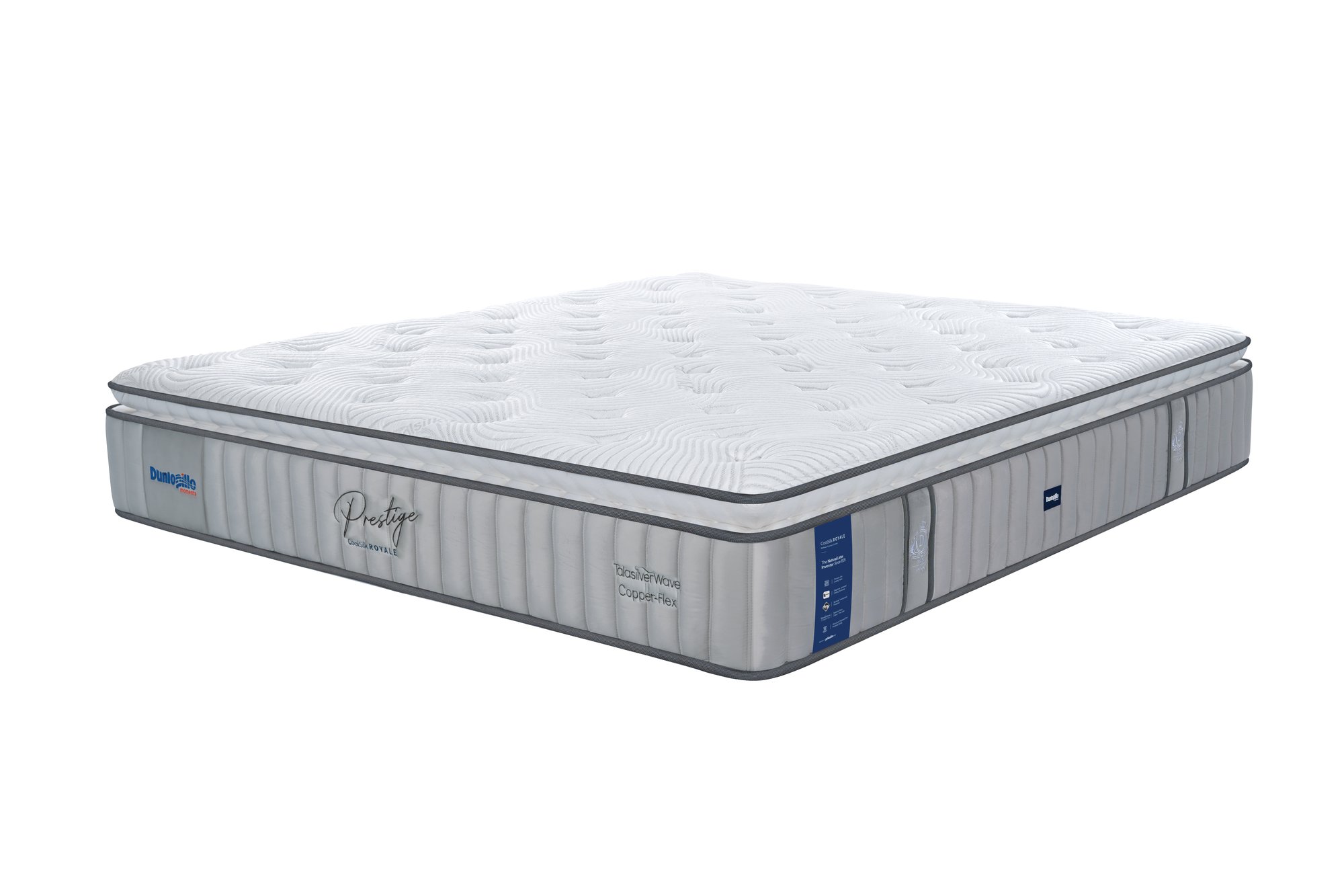 Nệm lò xo cao cấp Dunlopillo CoolSilk Royale Prestige 33cm – góc nghiêng phải Nệm lò xo cao cấp Dunlopillo CoolSilk Royale Prestige 33cm – góc nghiêng phải