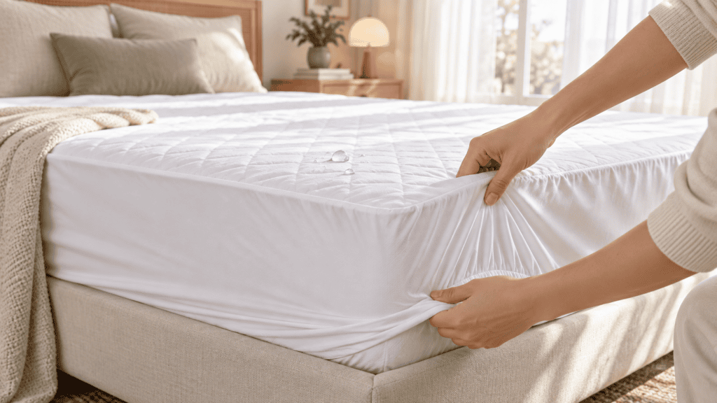 Cách bọc tấm bảo vệ nệm đúng kích thước