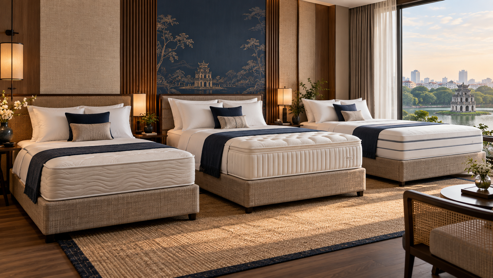 Ba lựa chọn nệm khách sạn Dunlopillo trong phòng lưu trú hiện đại
